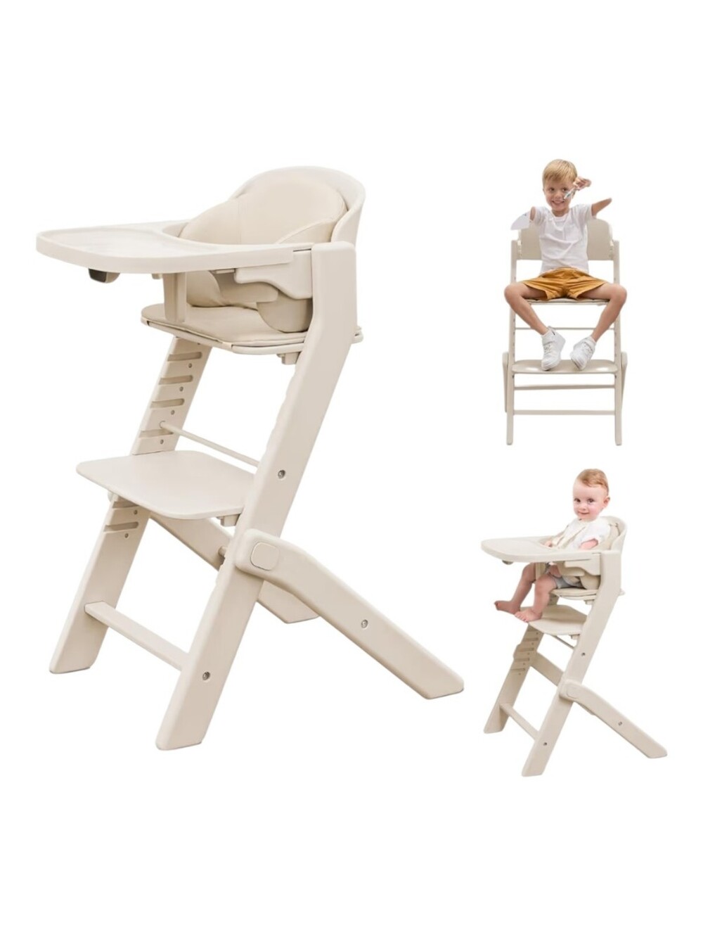 Obee Odee Full-Body Washable Baby High Chair w/ Soft Cushion Adjustable 6mon-3yr